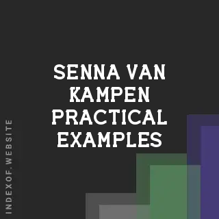 Senna van Kampen Practical Examples | Indexof