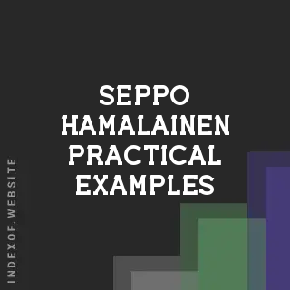 Seppo Hamalainen Practical Examples | Indexof