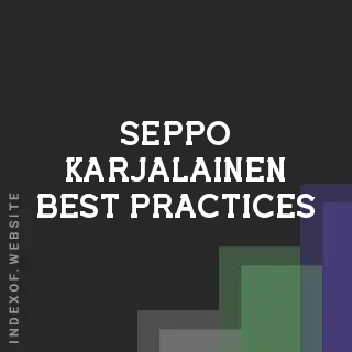 Seppo Karjalainen Best Practices | Indexof