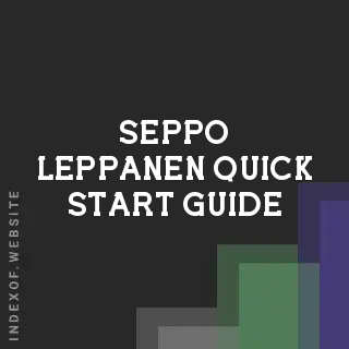 Seppo Leppanen Quick Start Guide | Indexof