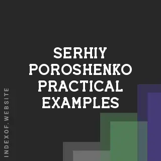 Serhiy Poroshenko Practical Examples | Indexof