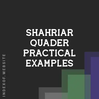 Shahriar Quader Practical Examples | Indexof
