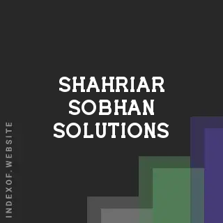 Shahriar Sobhan Solutions | Indexof