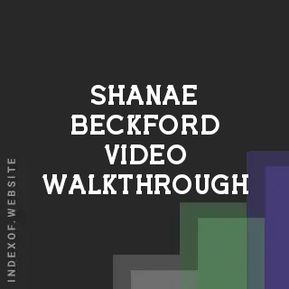 Shanae Beckford Video Walkthrough | Indexof