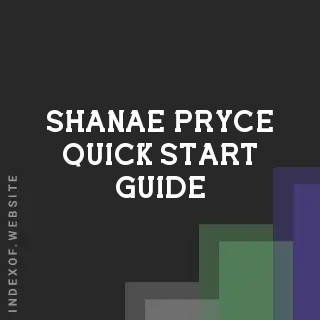 Shanae Pryce Quick Start Guide | Indexof