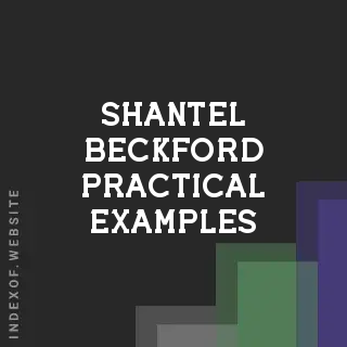 Shantel Beckford Practical Examples | Indexof