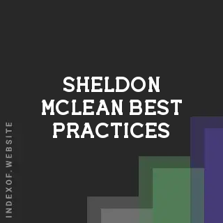 Sheldon McLean Best Practices | Indexof