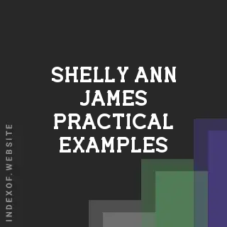 Shelly-Ann James Practical Examples | Indexof