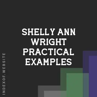 Shelly-Ann Wright Practical Examples | Indexof