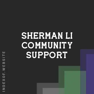 Sherman Li Community Support | Indexof
