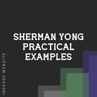 Sherman Yong Practical Examples | Indexof