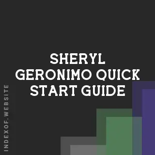 Sheryl Geronimo Quick Start Guide | Indexof