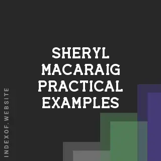Sheryl Macaraig Practical Examples | Indexof