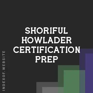 Shoriful Howlader Certification Prep | Indexof