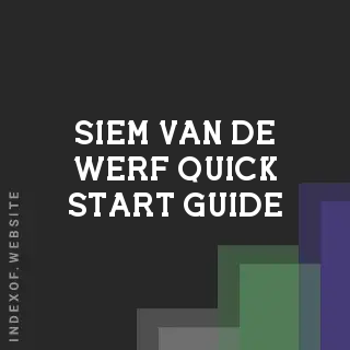 Siem van de Werf Quick Start Guide | Indexof