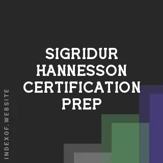 Sigridur Hannesson Certification Prep | Indexof