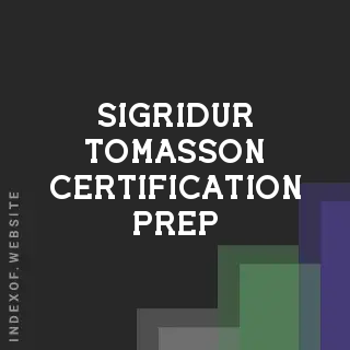 Sigridur Tomasson Certification Prep | Indexof