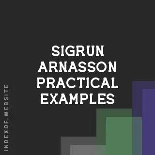 Sigrun Arnasson Practical Examples | Indexof