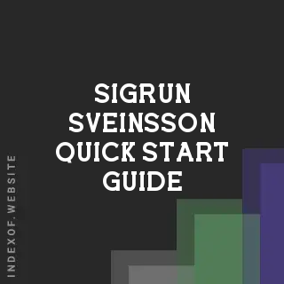 Sigrun Sveinsson Quick Start Guide | Indexof
