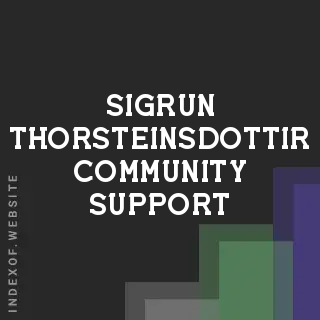 Sigrun Thorsteinsdottir Community Support | Indexof