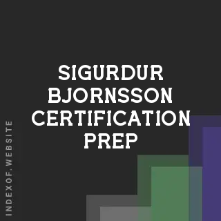 Sigurdur Bjornsson Certification Prep | Indexof