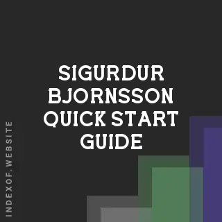 Sigurdur Bjornsson Quick Start Guide | Indexof