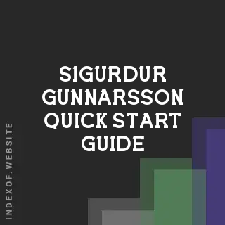Sigurdur Gunnarsson Quick Start Guide | Indexof