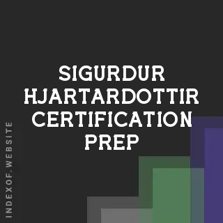 Sigurdur Hjartardottir Certification Prep | Indexof