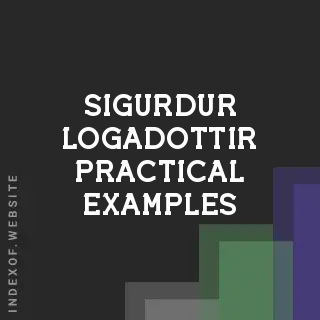 Sigurdur Logadottir Practical Examples | Indexof