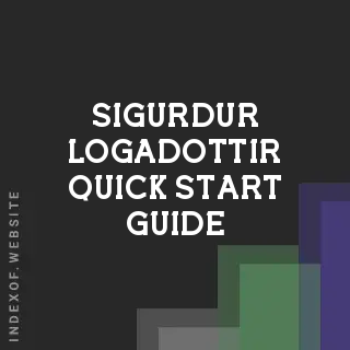 Sigurdur Logadottir Quick Start Guide | Indexof