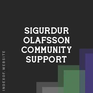 Sigurdur Olafsson Community Support | Indexof