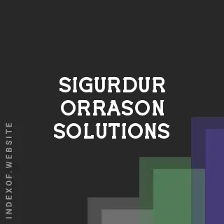 Sigurdur Orrason Solutions | Indexof