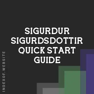 Sigurdur Sigurdsdottir Quick Start Guide | Indexof