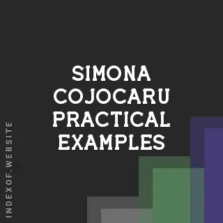 Simona Cojocaru Practical Examples | Indexof