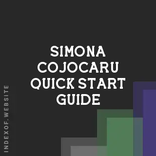 Simona Cojocaru Quick Start Guide | Indexof