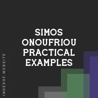 Simos Onoufriou Practical Examples | Indexof