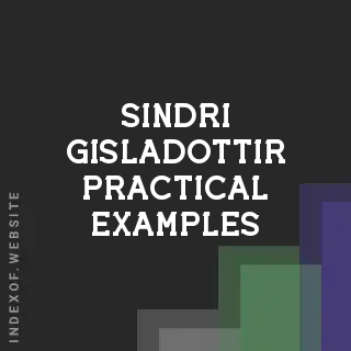 Sindri Gisladottir Practical Examples | Indexof