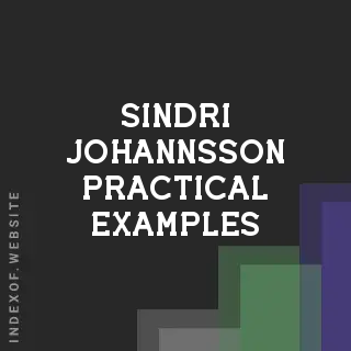 Sindri Johannsson Practical Examples | Indexof