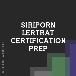 Siriporn Lertrat Certification Prep | Indexof