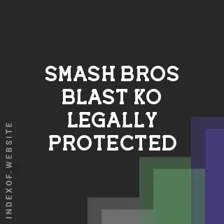 Is the Smash Bros "Blast KO" Legally Protected? Game Dev Law