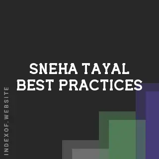 Sneha Tayal Best Practices | Indexof