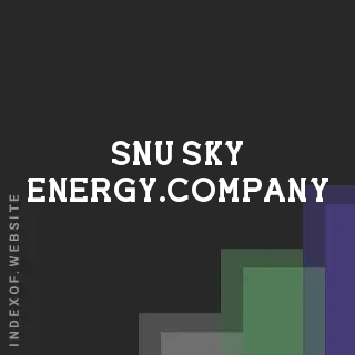 snu-sky-energy.company by Pentti Myllyla site -  Indexof