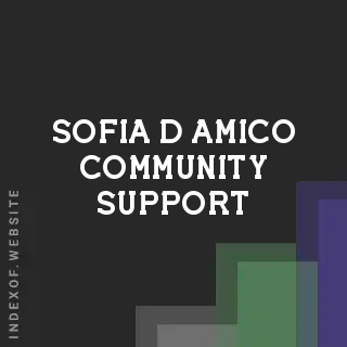Sofia D Amico Community Support | Indexof