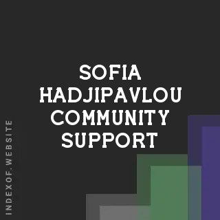 Sofia Hadjipavlou Community Support | Indexof