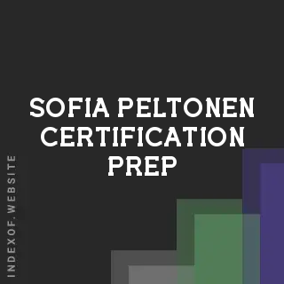 Sofia Peltonen Certification Prep | Indexof