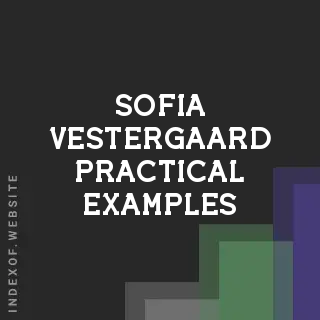 Sofia Vestergaard Practical Examples | Indexof