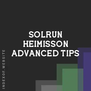 Solrun Heimisson Advanced Tips | Indexof