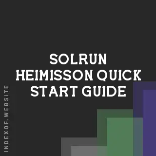 Solrun Heimisson Quick Start Guide | Indexof