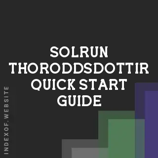Solrun Thoroddsdottir Quick Start Guide | Indexof