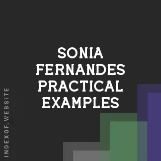 Sonia Fernandes Practical Examples | Indexof
